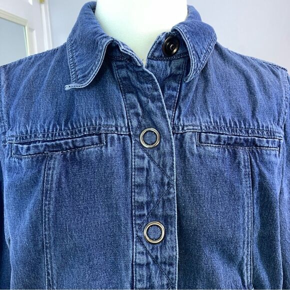 Coldwater Creek Denim Jacket Snap Buttons Women's Size P10 - Picture 4 of 8